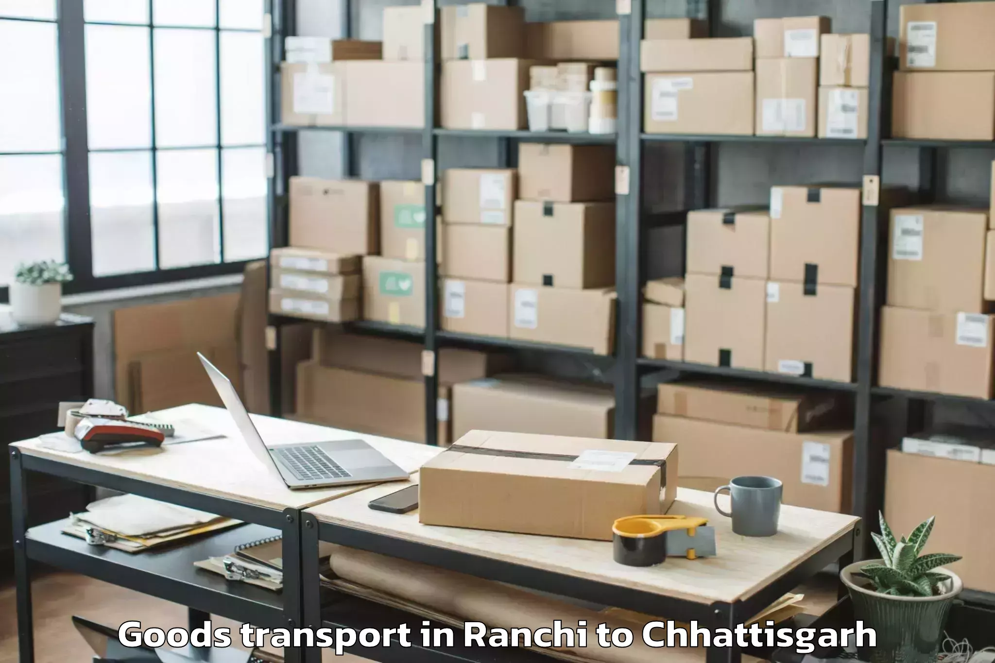 Leading Ranchi to Udaipur Dharamjaigarh Goods Transport Provider